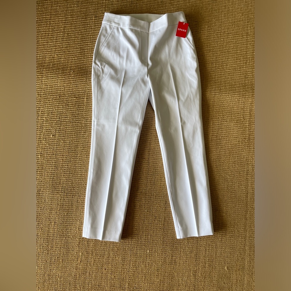 NWT! SPANX Slim Straight Pant Classic White Avail sizes: Small Tall, XL tall - Picture 4 of 12